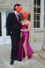 Sherri Hill Magenta Prom Dress Size 6 Strapless sweetheart neckline 