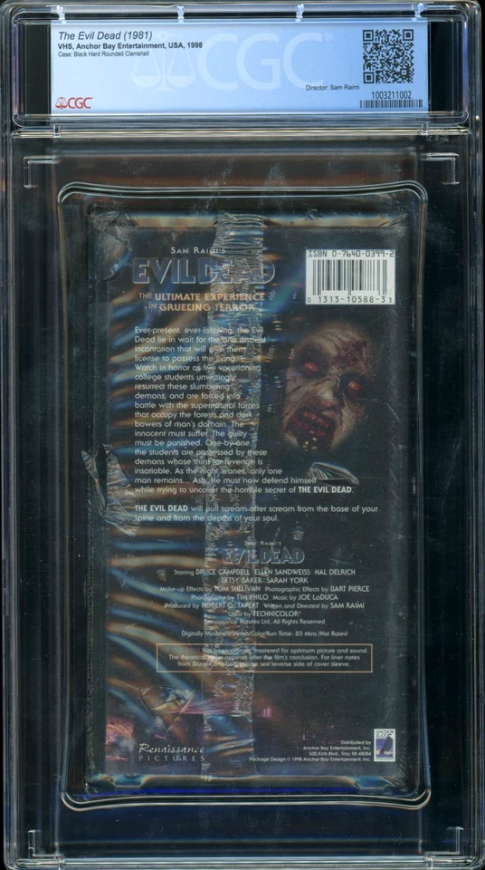 The Evil Dead Collector's Edition Clamshell 1998 VHS Graded Sealed CGC 9.4 B+ - Image 2 of 3