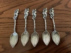 Set of 5 Gorham Sterling Silver H 38 Citrus Spoons, 5 50" 32.2 g
