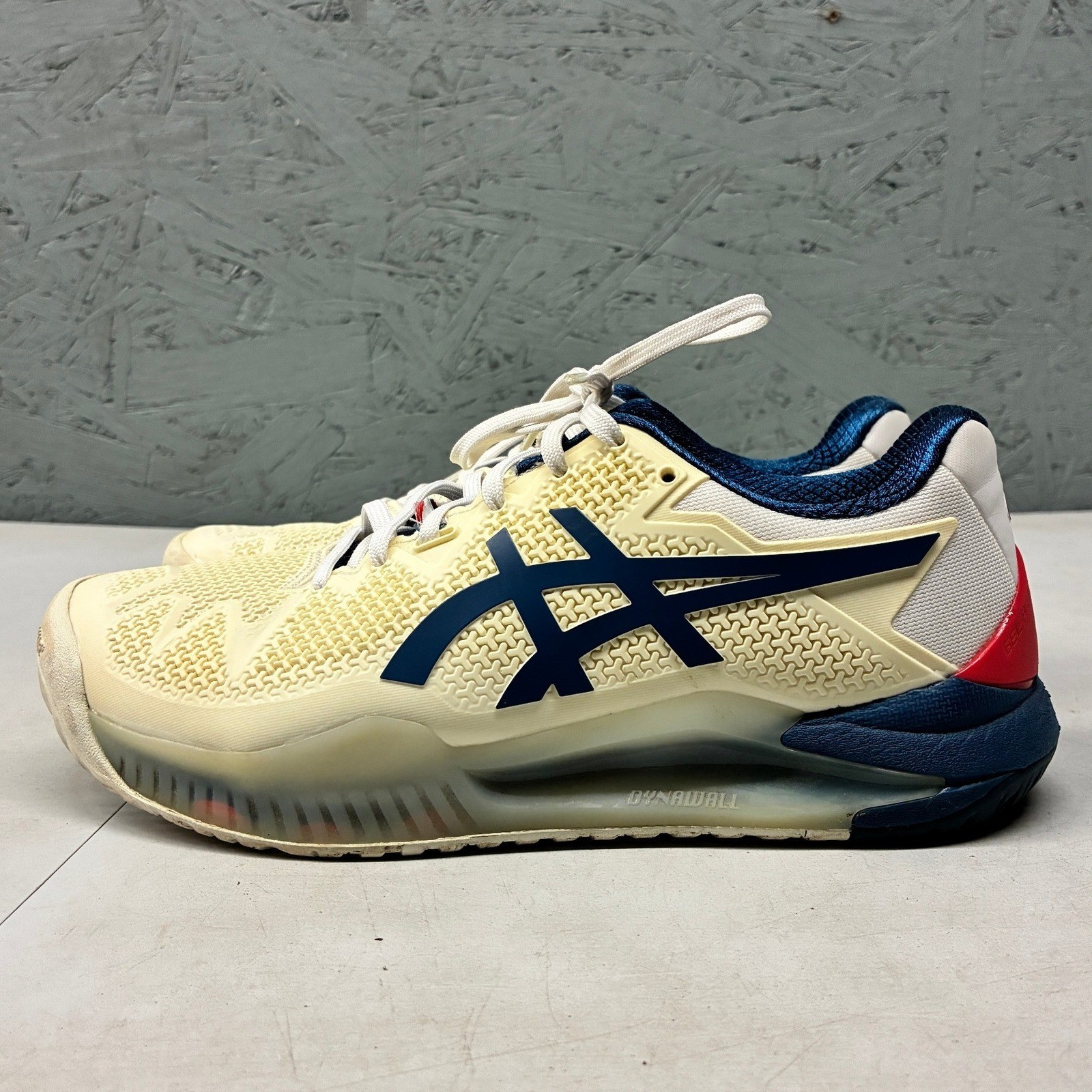 ASICS Gel-Resolution 8 Tennis Shoes Women's US 6 Wide Cream Peacoat thumbnail 8