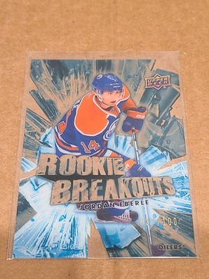 2010-11 Upper Deck Rookie Breakouts Jordan Eberle #37/100 Edmonton Oilers