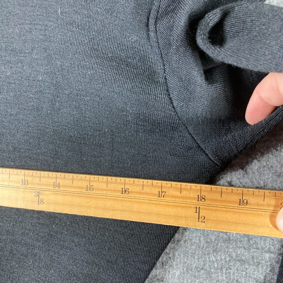 Mini Vestido Vintage Andrea Jovine 100% Lana Body Con Mediano M Negro Cuello Joya Foto 4 de 4