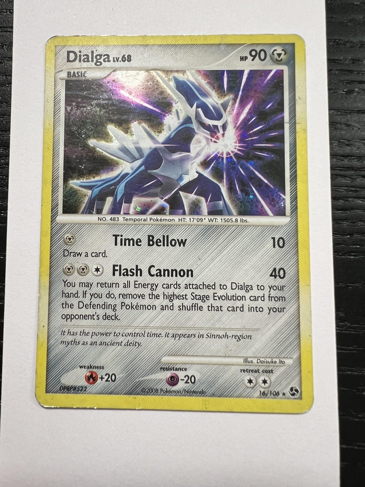 (MP) 2007 Dialga Lv.68 16/106 Holo Rare Pokemon TCG Great Encounters
