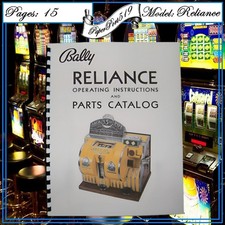 Bally's Reliance Dice Machine Operating Instructions & Parts Catalog 15 Pg.1936