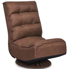 Giantex 360 Degree Swivel Floor Gaming Chair 6-Position Folding Lazy Sofa Coffee