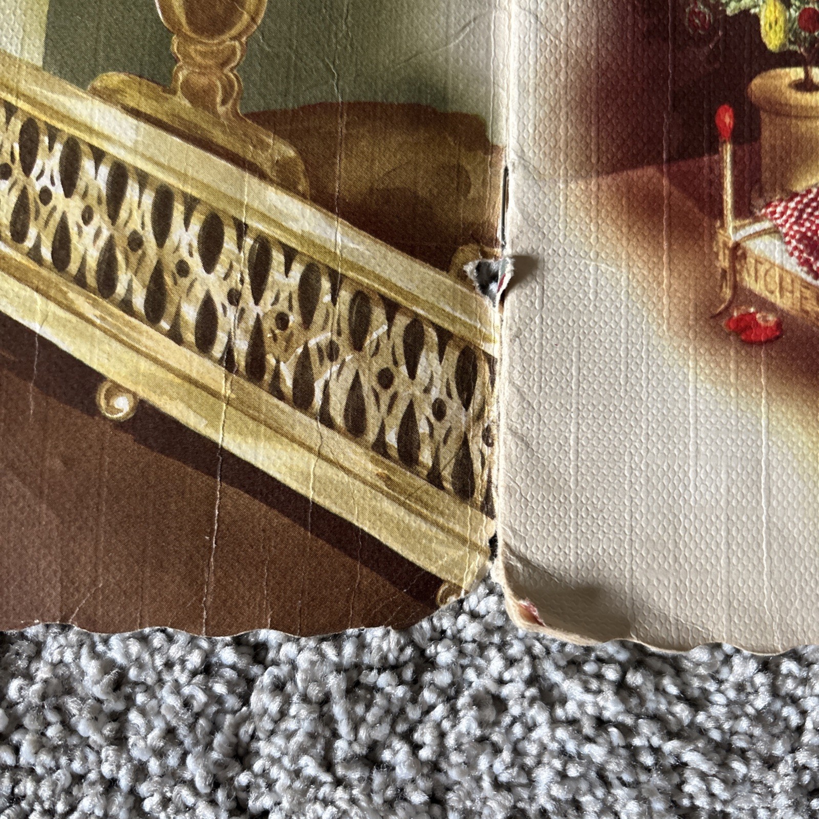 Night Before Christmas 1956 Large Book by Whitman Publishing with Flocking