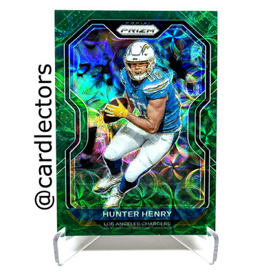 2020 Panini PRIZM Football HUNTER HENRY #141 Green Scope PRIZM SP /75 CHARGERS