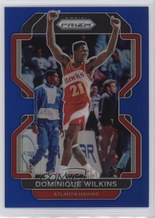 2021-22 Panini Prizm Blue Prizm 43/199 Dominique Wilkins #252 HOF 1g1q