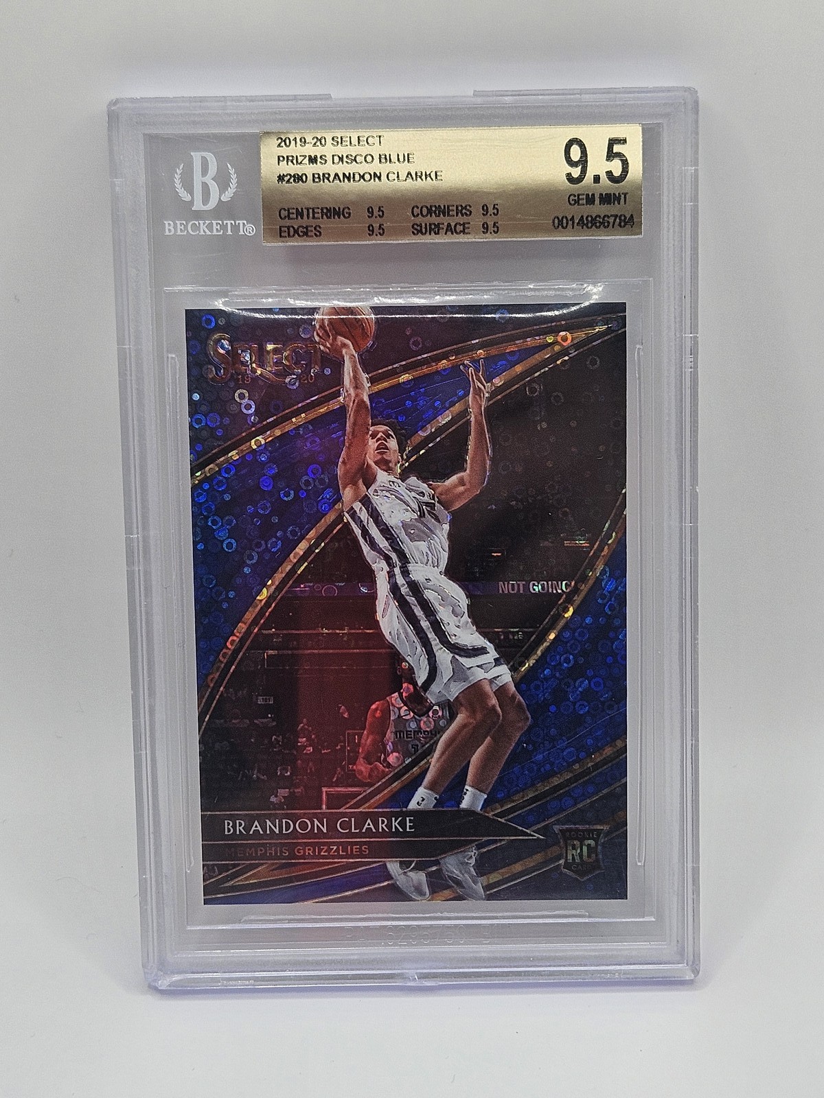 2019-20 Panini Select #280 Brandon Clarke Disco Blue Prizm BGS 9.5