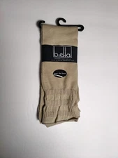 B.ella - Women's socks - khaki - Nylon/Viscose - Made in USA *B6*