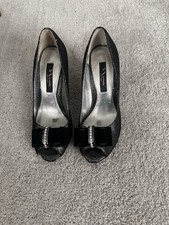 Nina Frosting Gunmetal heels With Rhinestones