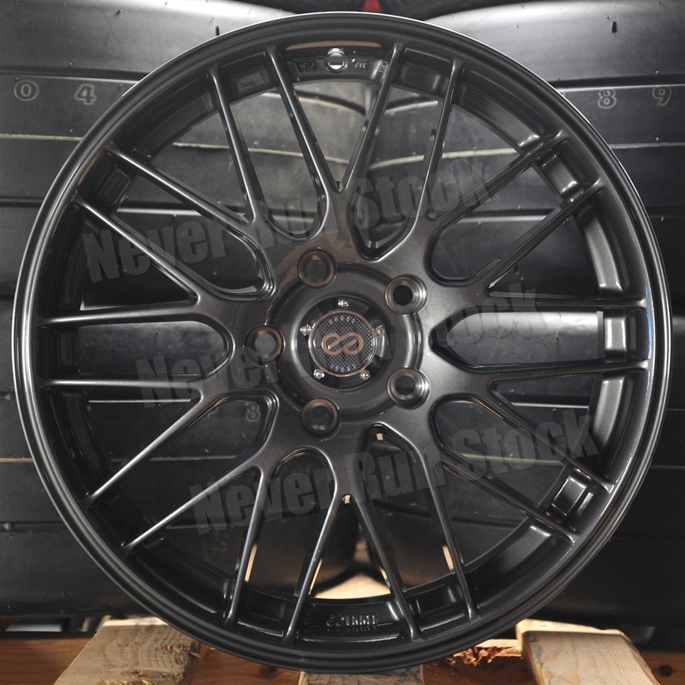 AUTHENTIC ENKEI EKM3 18x7.5 5x114.3 45 OFFSET GUNMETAL MESH SPOKE 