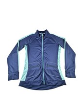 Alo Yoga CoolFit Full Zip Jacket Women s Blue Mint Aqua Athletic Athleisure XL