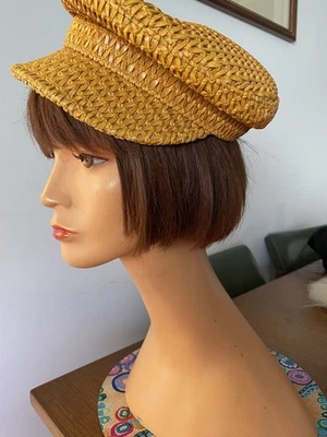 Lack Of Colour Mustard Woven Newsboy Cap.55cm. As New - Image 1 of 4