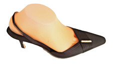 Nina Women's Sorento-LS Heel Black LUSTER Satin Dress Sandals Size:8M NEW