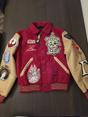 Civil Regime x Star Wars  I Am The Rebellion  Varsity Jacket Red/Cream Medium