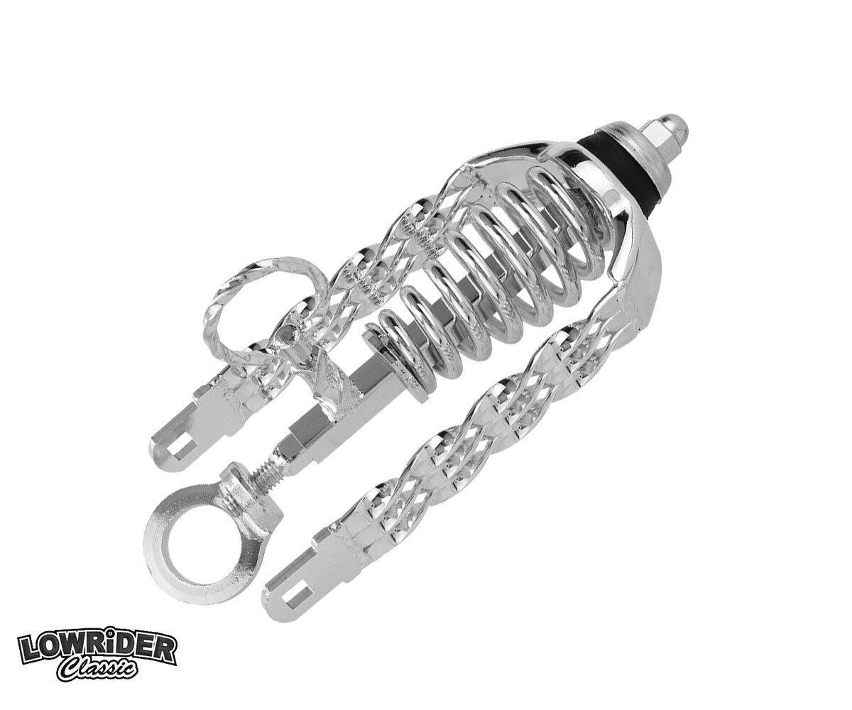 Forcella Sospesa Original Lowrider 12 Pollici Piegata Cromata, Tipo Springer, Per Bici Kids E Mini Chopper