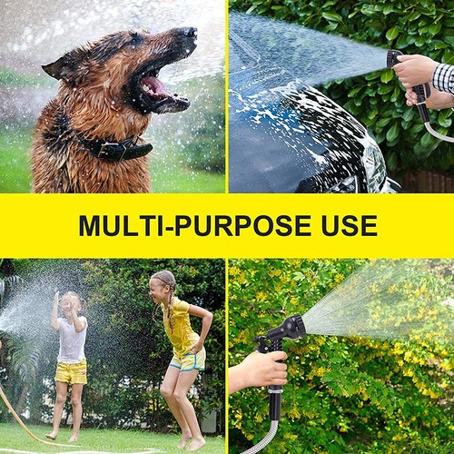 Flexible 100FT Expandable Garden Metal Water Hose Pipe Spray Gun Stainless Steel - Picture 7 of 27