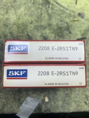 2 Stück SKF 2208-2RS-TVH zweireihig selbstausrichtend 40x80x23mm