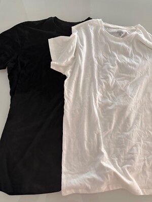 Diesel Men's Set of 2 white and black t shirt fast ship new | eBay