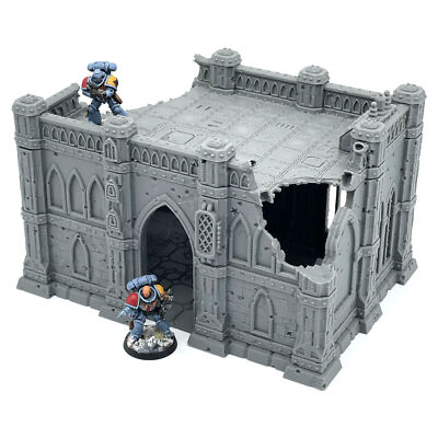 Große Grimdark Gothic Ruine 28mm Tabletop Wargame Gebäude Sci-Fi Gelände Landschaft
