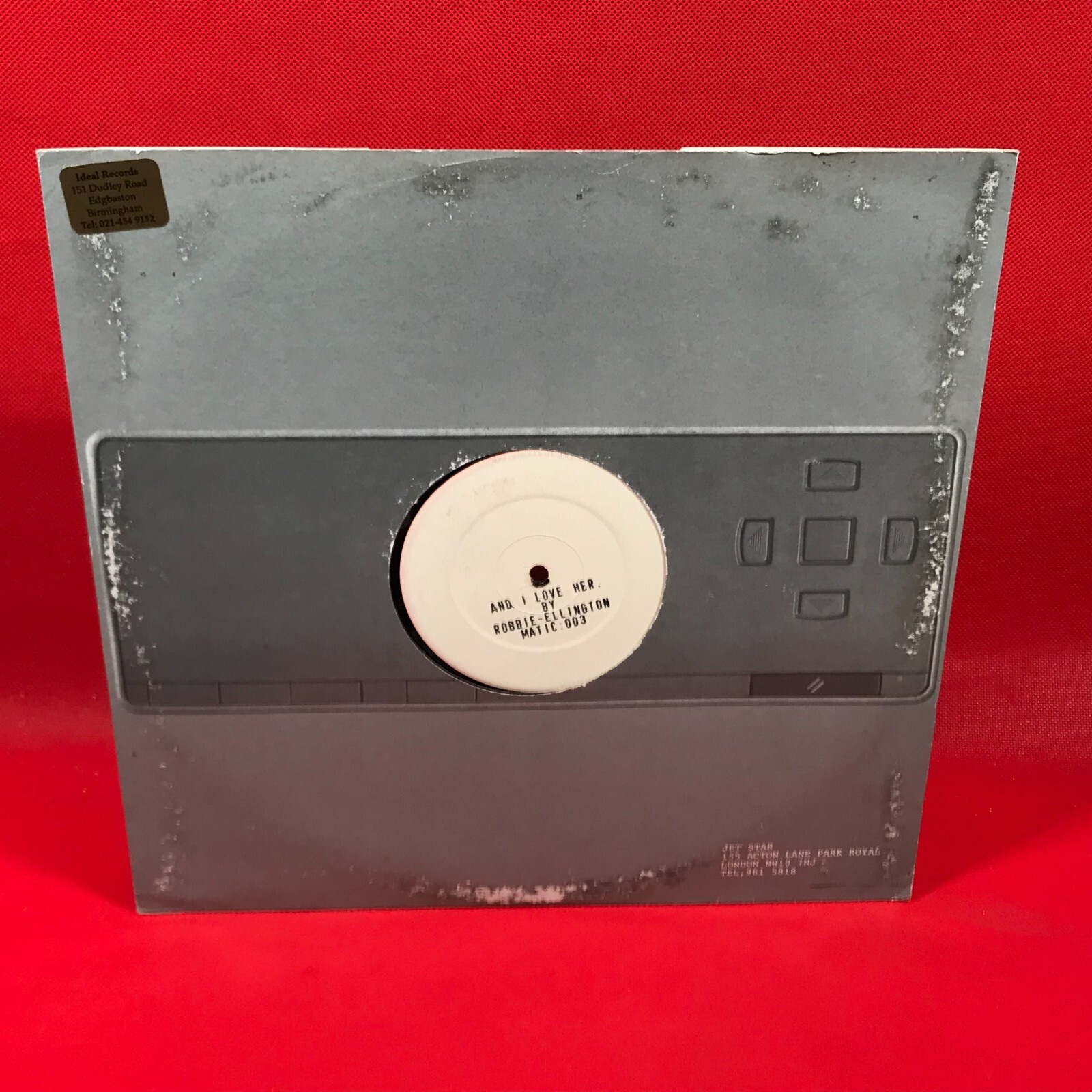 ROBBIE ELLINGTON  And I Love Her 1992 UK White label 12