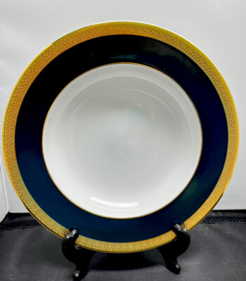 Royal Porcelain Royal Collection Emerald Green Rimmed soup Bowl(s) 9'' NEW RARE!