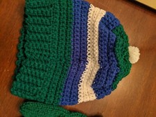 Boys Knitted Hat And Mittens