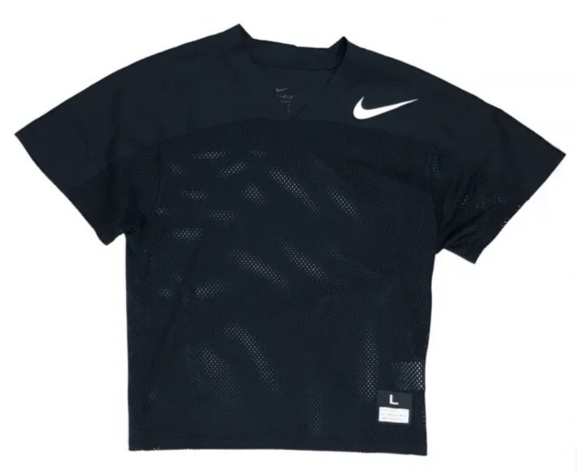 New Nike Mesh Flag Football Jersey Youth Boy's Large Black 854859