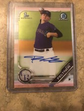 RYAN FELTNER 2019 BOWMAN CHROME 1ST BOWMAN AUTO ROCKIES ROOKIE RC