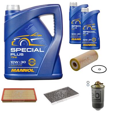 FEBI BILSTEIN Inspektionspaket 7L MANNOL Special Plus 10W-30 für VW Golf IV 1J1