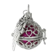 Locket Pendant Silver Heart Pregnancy Chime Ball Angel Wing Mexican Bola Harmony