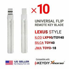 10x New Uncut Universal Flip Remote Key Blade Lexus Type Lxp90toy40 Toyo-18