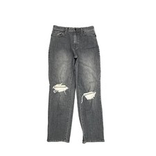 Universal Thread Vintage Straight Distressed Women's size 6 Gray Denim jeans