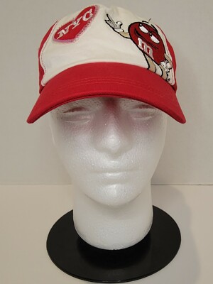M & M NYC Hat Adjustable Red M&M