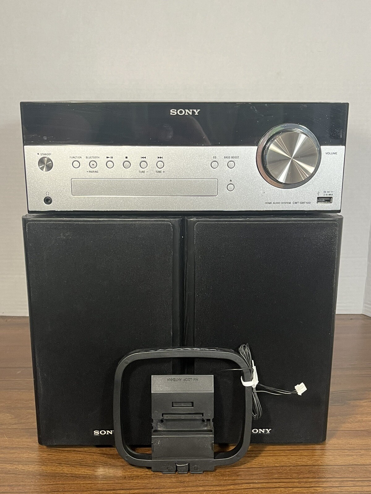 SONY AM/FM CD BLUETOOTH HOME AUDIO SYSTEM with SPEAKERS MODEL CMT