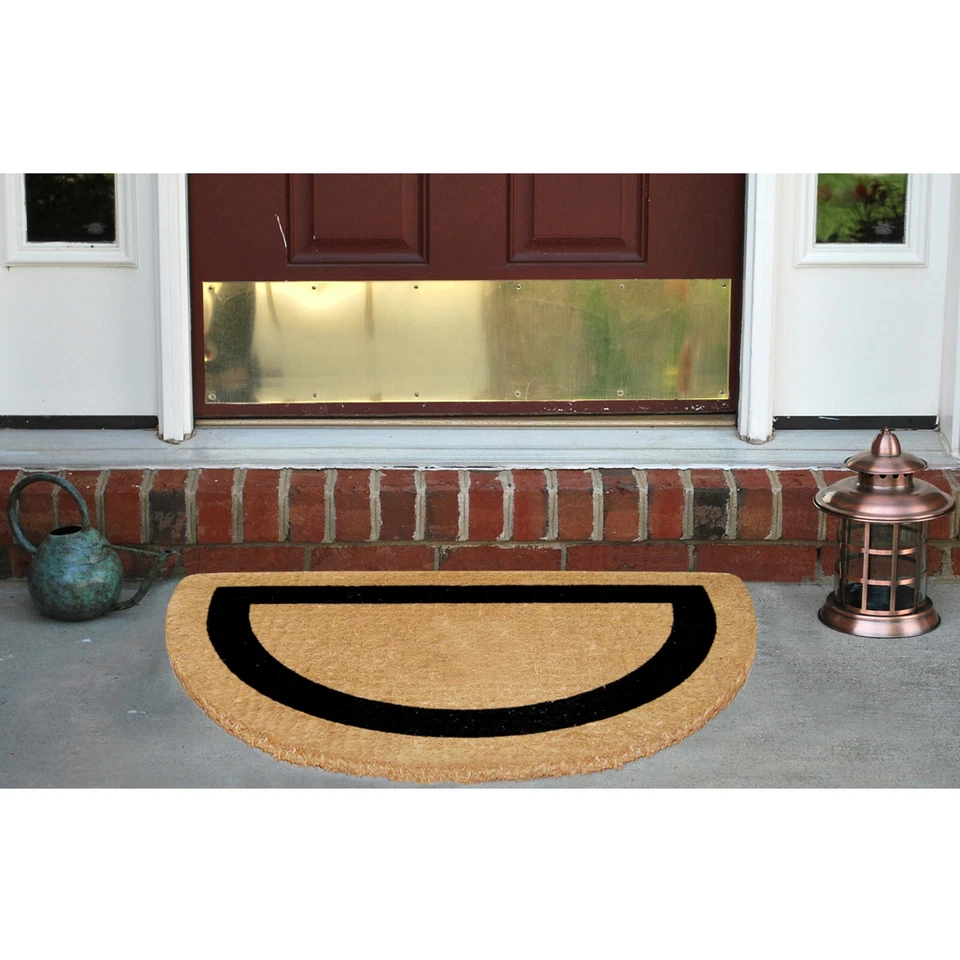 HalfRound HeavyDuty Coir Mat - Single Picture Frame 22" x 36" Plain - Accentuary - image 2 of 4
