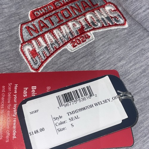 CFP National Champions OSU Ohio State Buckeyes Grey Full-Zip S Women's Hoodie - Picture 4 of 4
