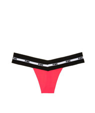 Victoria's Secret PINK Seamless Thong Panty Coral Logo