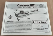 Hobbico Top Flite CESSNA 182 SKYLANE 60 Scale Manual Instruction Book CRS6P03