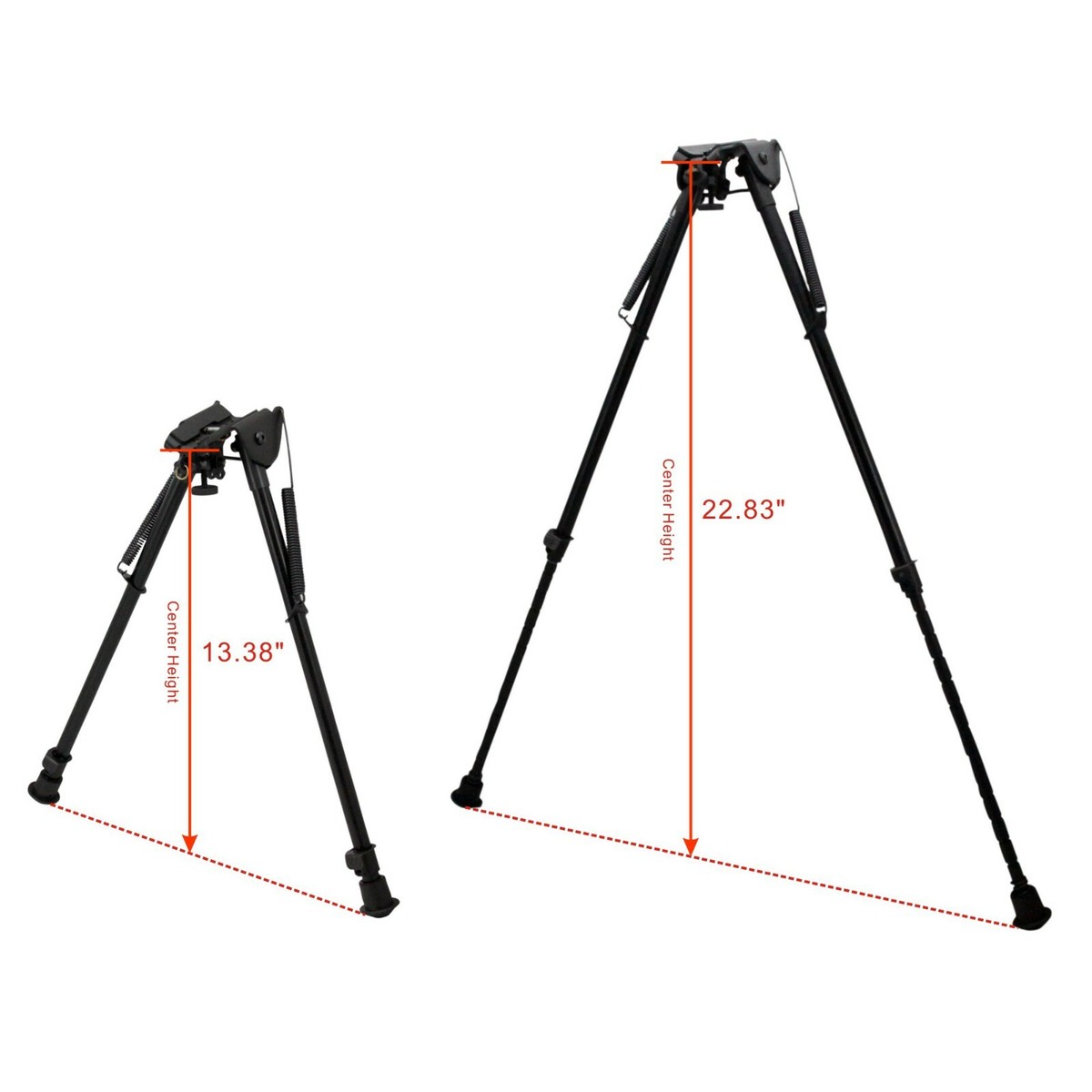 Bipiede Pieghevole CCOP USA BP-19AXL Per Fucile - Regolabile 13-22 Cm, Stile Harris