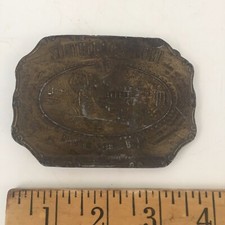 VINTAGE 1970s Belt Buckle SOUTHERN COMFORT UNDER YOUR BELT - Lewis Buckles USA