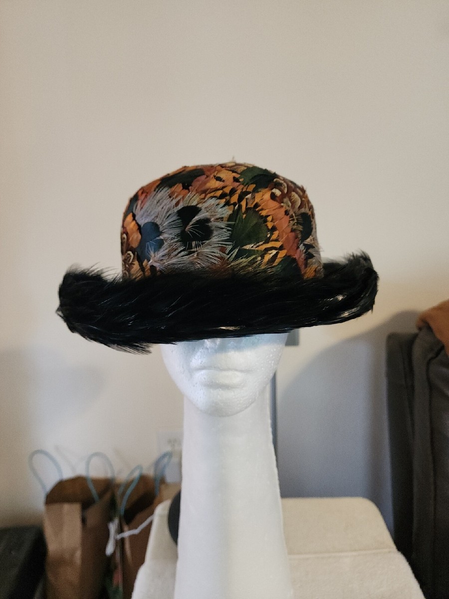 Black retro feather hat il_fullxfull.6355802544_hw8w.jpg main image 4