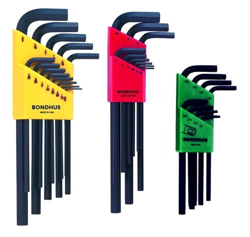 Bondhus 30pc Hex & Torx L Wrench Set Metric SAE Standard Inch USA 22199.31834 - 第 1/5 張圖片