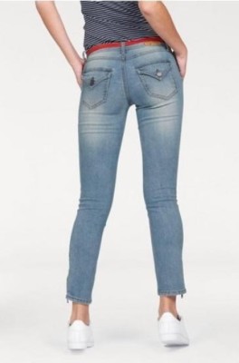 AJC Girls Capri Jeans Gr.36-46 NEU Damen Hose Slim Fit Stretch Denim Blue Used