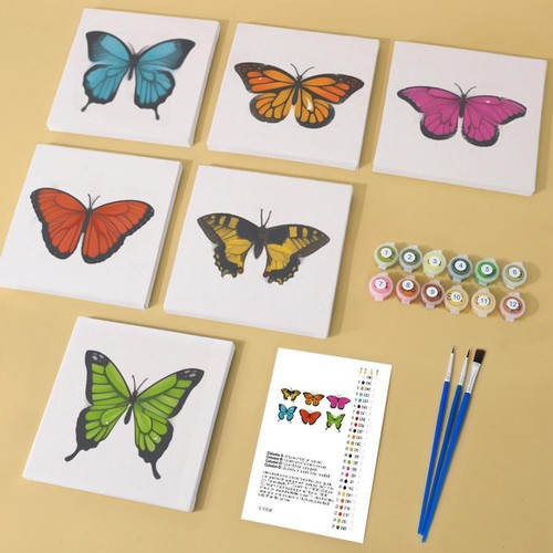 Painting by Numbers Cocktails,6Pieces for DIY,Hand-Painted Oil Painting Set New - Foto 2 di 29