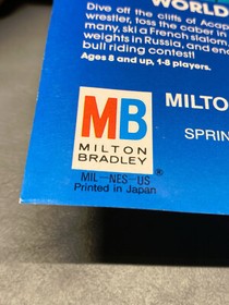 Nintendo NES 1988 Milton Bradley California Giochi Poster Inserto MIL-NES-US!