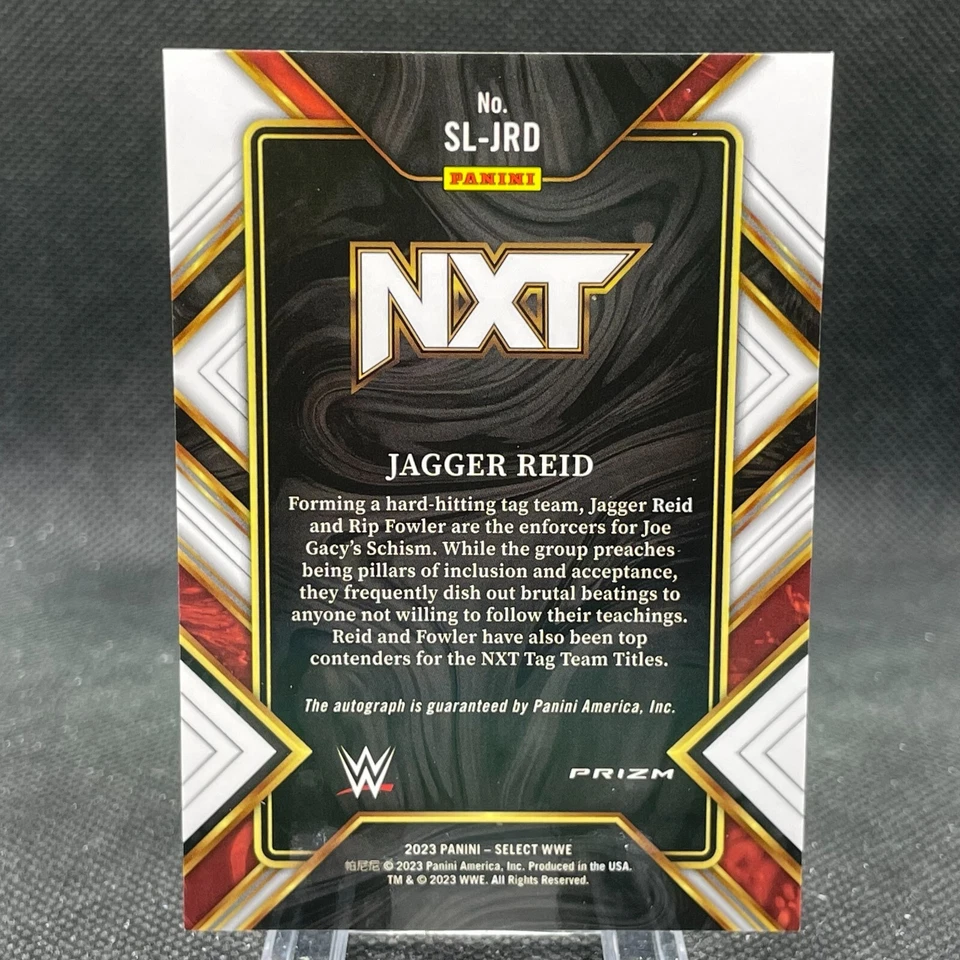 Jagger Reid 2023 Panini Select WWE Signature Selections Auto Silver Prizm - Image 2 of 2