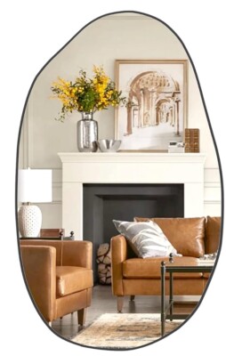 Manocorro Irregular Wall Mirror, Asymmetrical Mirro, 33.5'' x 20.5''