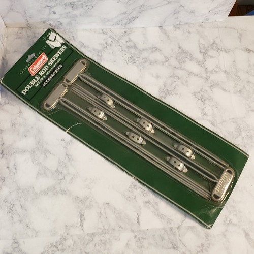 Coleman Doppelstabspieße 6er Set mit Schubplatten BBQ Camping Lagerfeuer